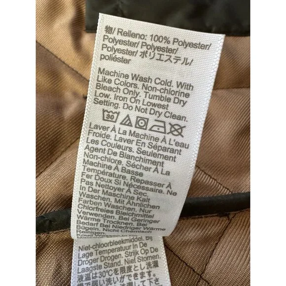 J Crew Mens Walker Vest XL Green Tan Quilted Full Zip Pockets B1930 - Picture 10 of 13